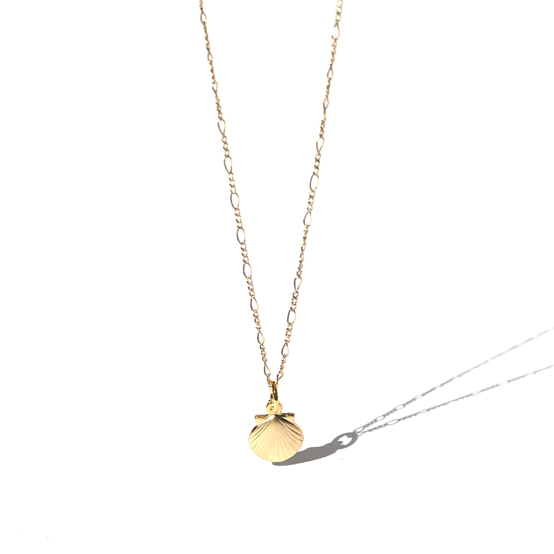 Silver Girl Tiny Shell Gold Fill Necklace