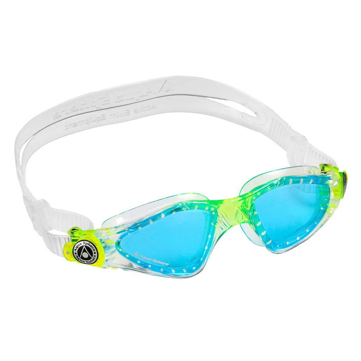 Aqua Sphere Moby Kids Goggle Translucent/BrightGreen/BlueLens