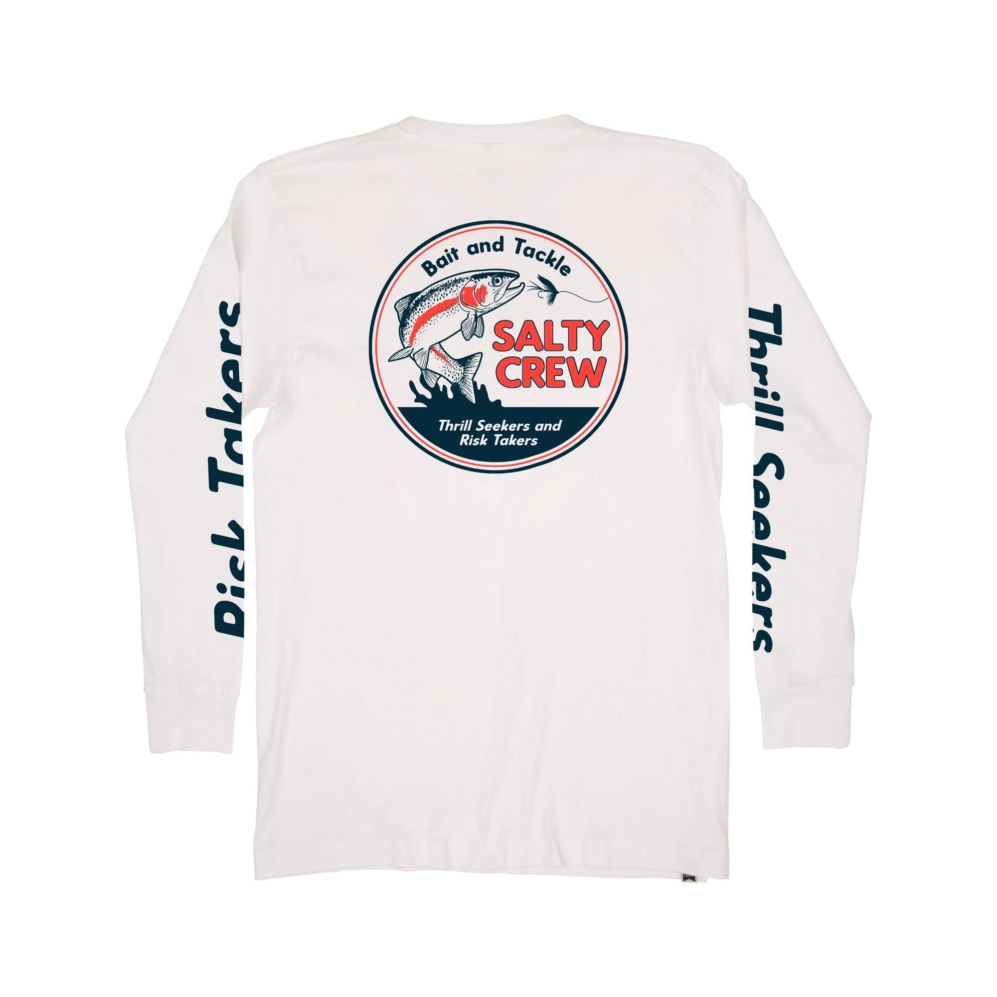Salty Crew Fly Guys LS Premium Tee White S