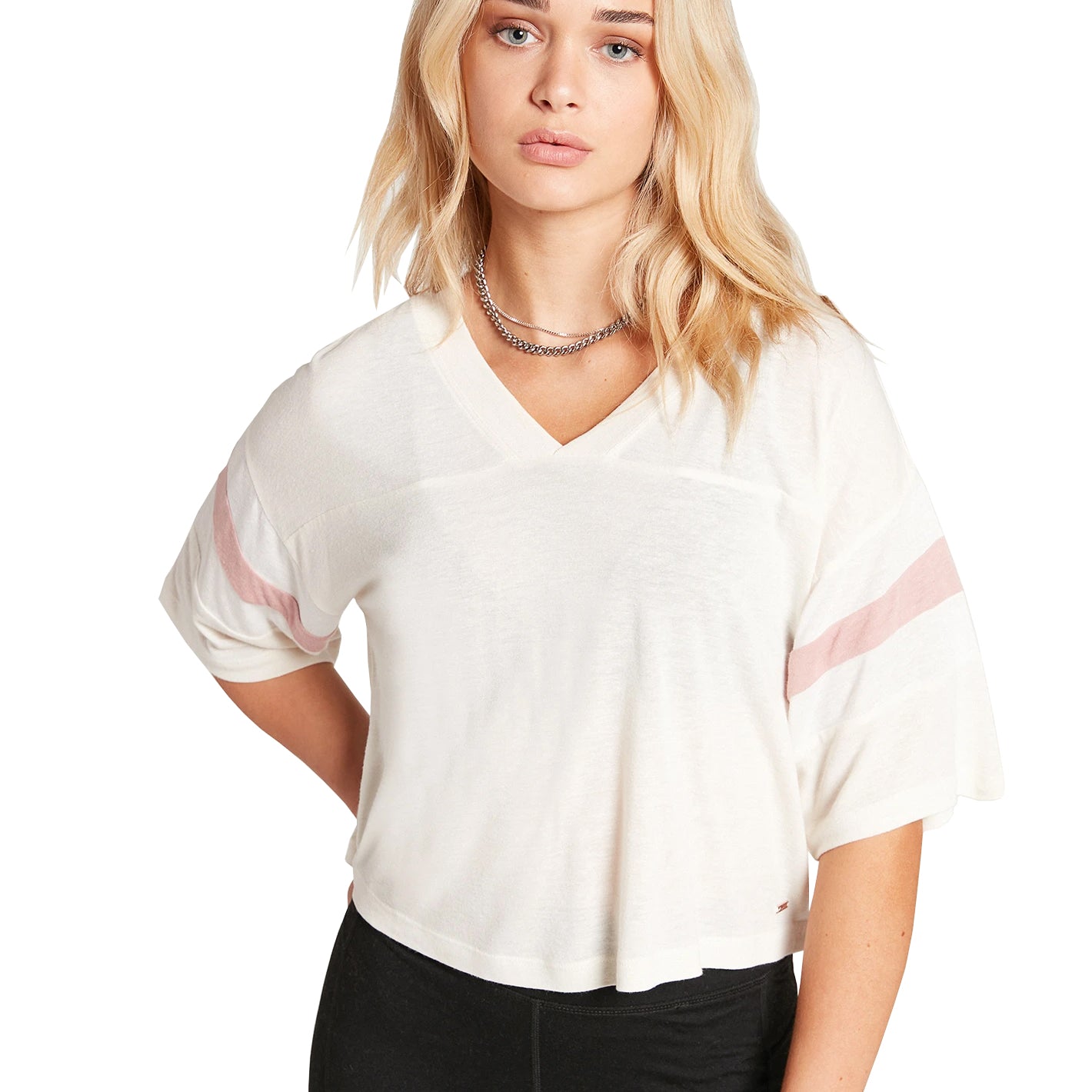 Volcom Lived in Lounge Cropped SS Tee CLO-Cloud S