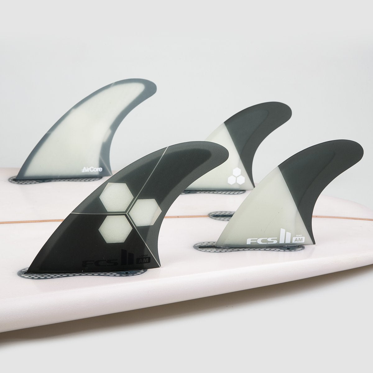 FCS 2 AM PC Air Core Tri-Quad Fin Set Grey M | Island Water Sports
