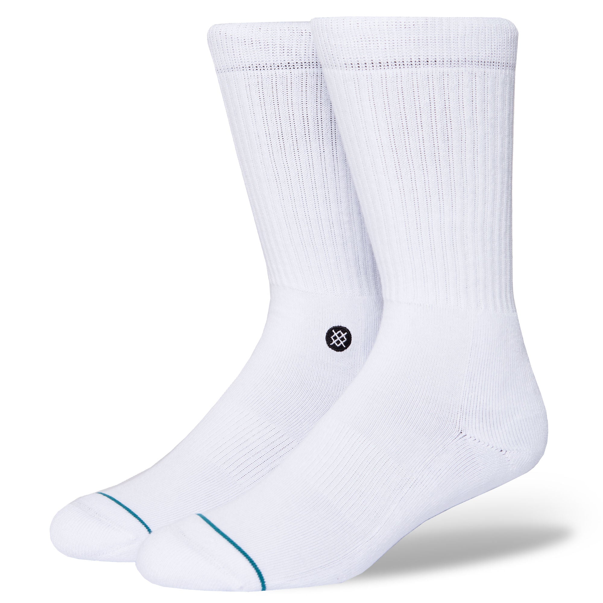 Stance Icon Mens Socks White/Black M