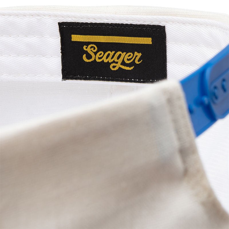 Seager Uncle Bill Hemp Snapback Hat Cream/Blue OS