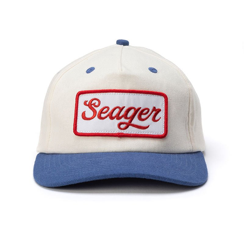 Seager Uncle Bill Hemp Snapback Hat Cream/Blue OS