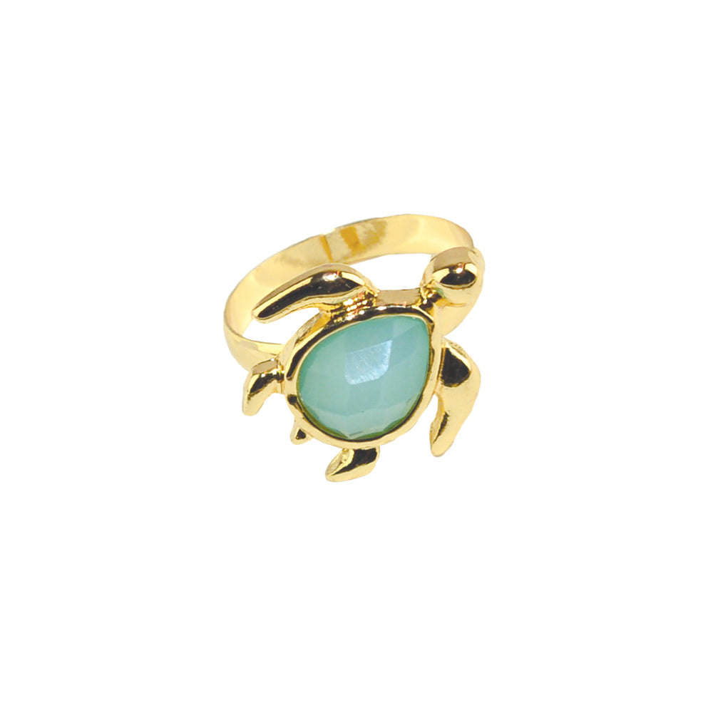 World End Gold Sea Turtle Ring