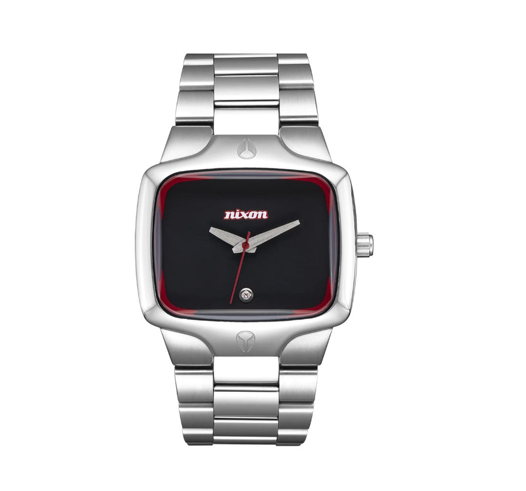Nixon The Player Watch 1263-Silver-Red