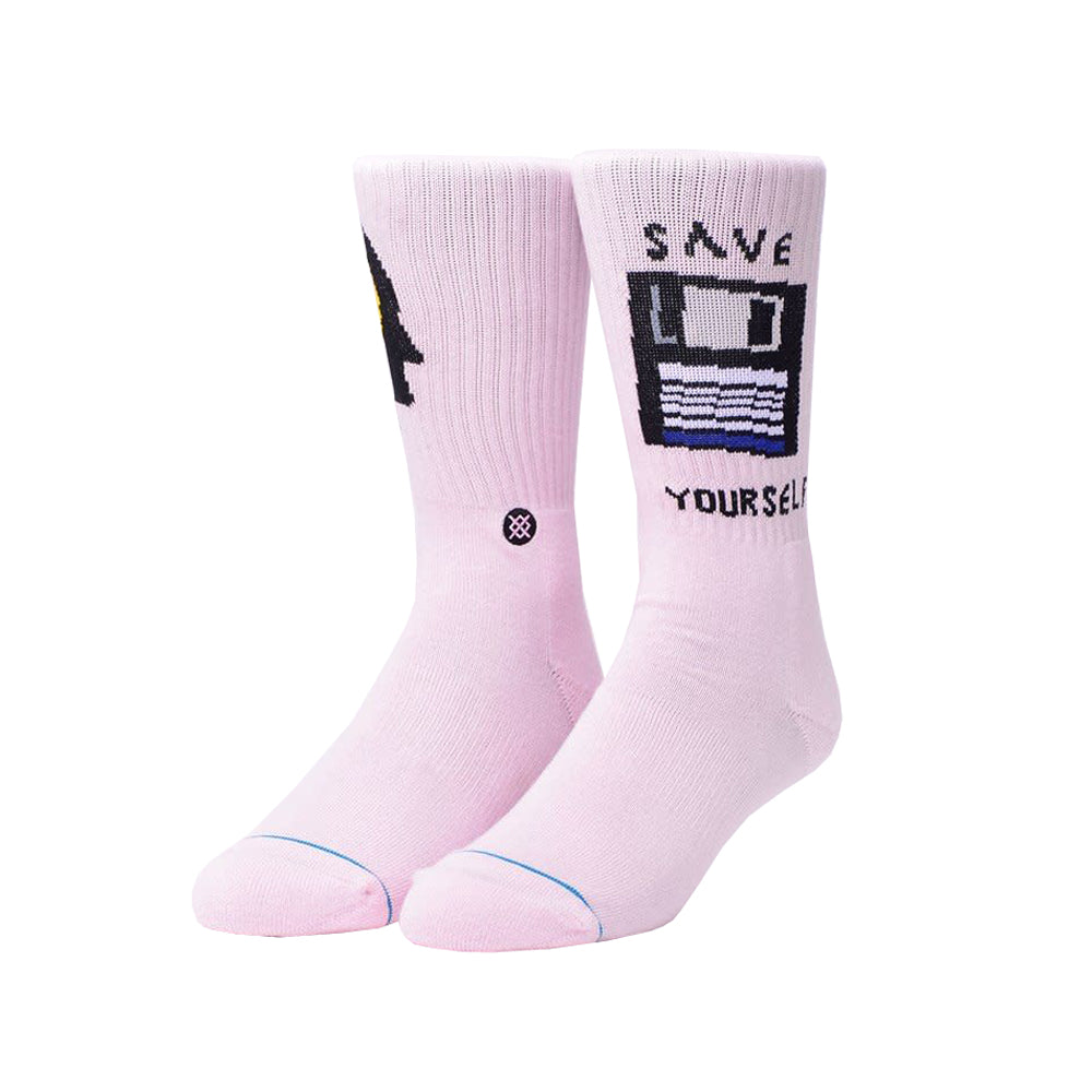 Stance Save Yourself Mens Sock Pink L
