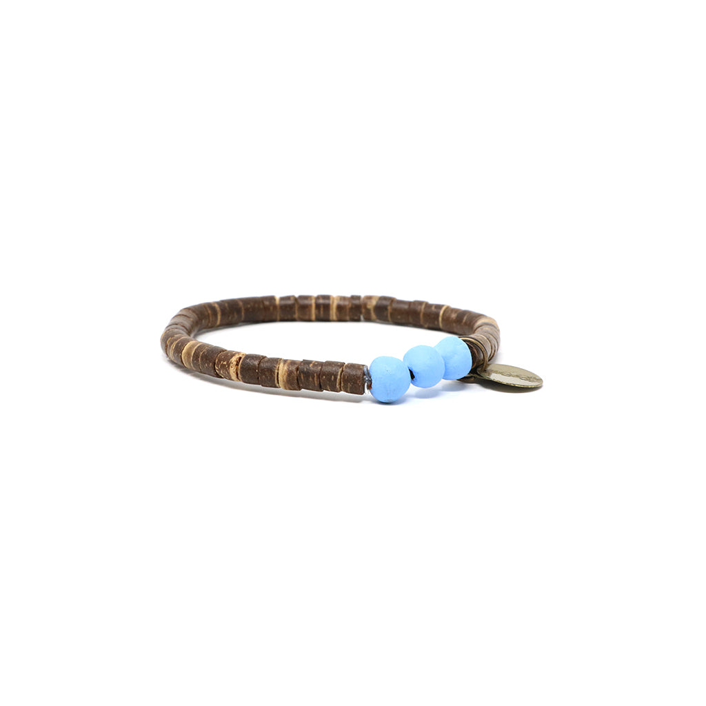 Simbi Coconut Pipeline Bracelet Blue