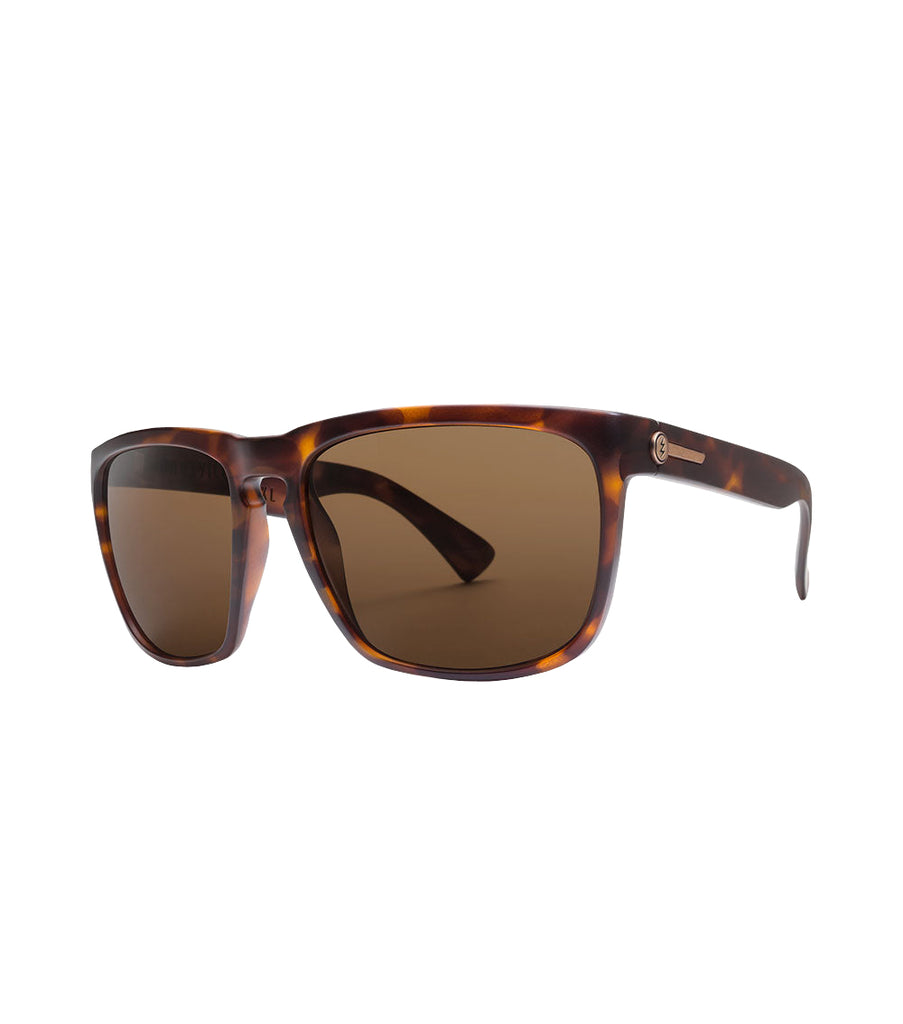 Electric Knoxville XL Polarized Sunglasses Matte Tort Ohm Bronze Square