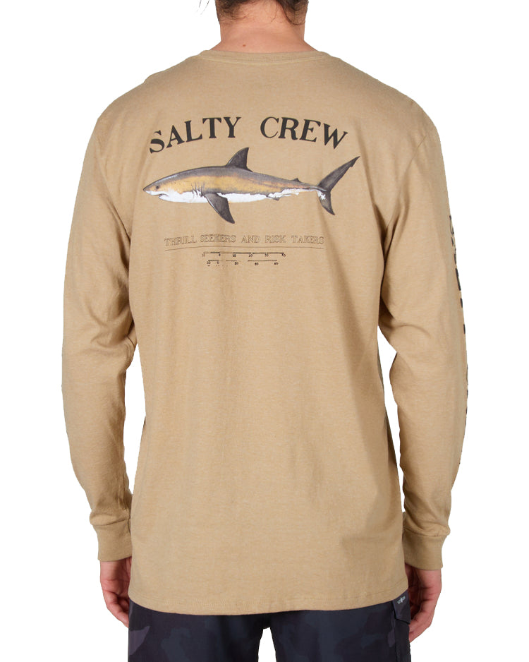 Salty Crew Bruce L/S Tee Khaki Heather L