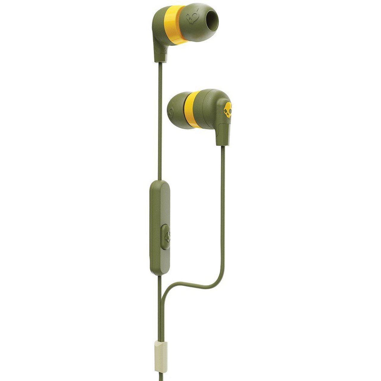 Skullcandy Ink'd+ Earbuds with Microphone Moss-Olive-Yellow