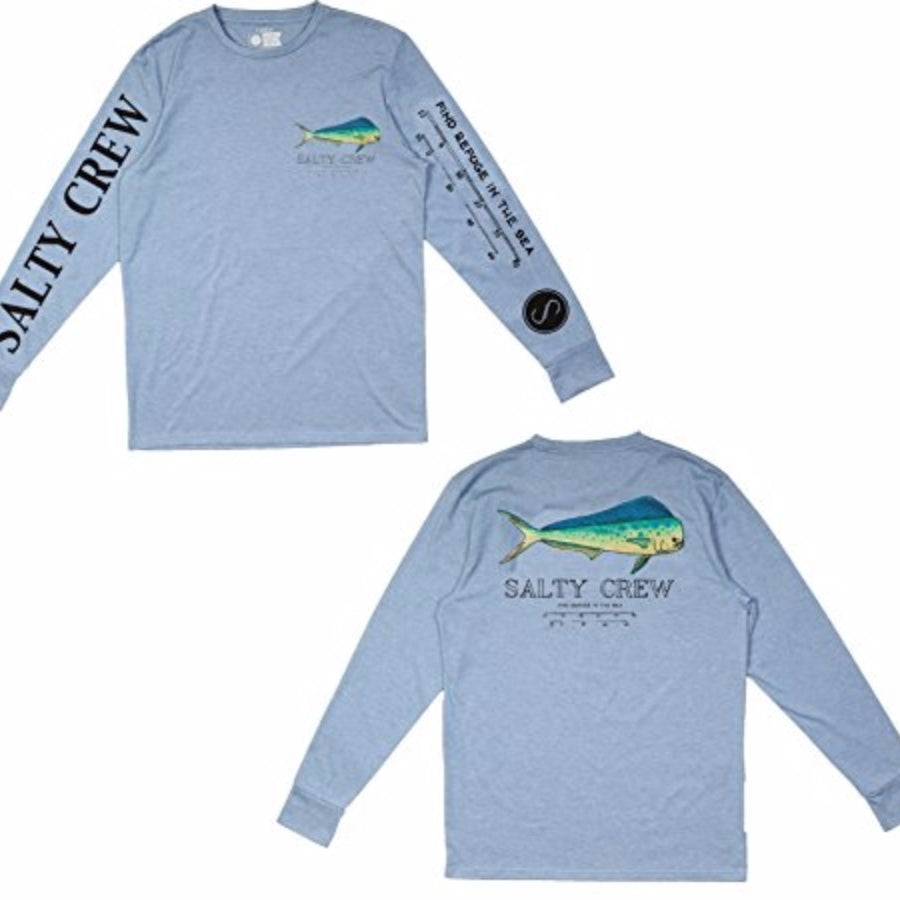 Salty Crew Angry Bull L/S Tech Tee Blue L