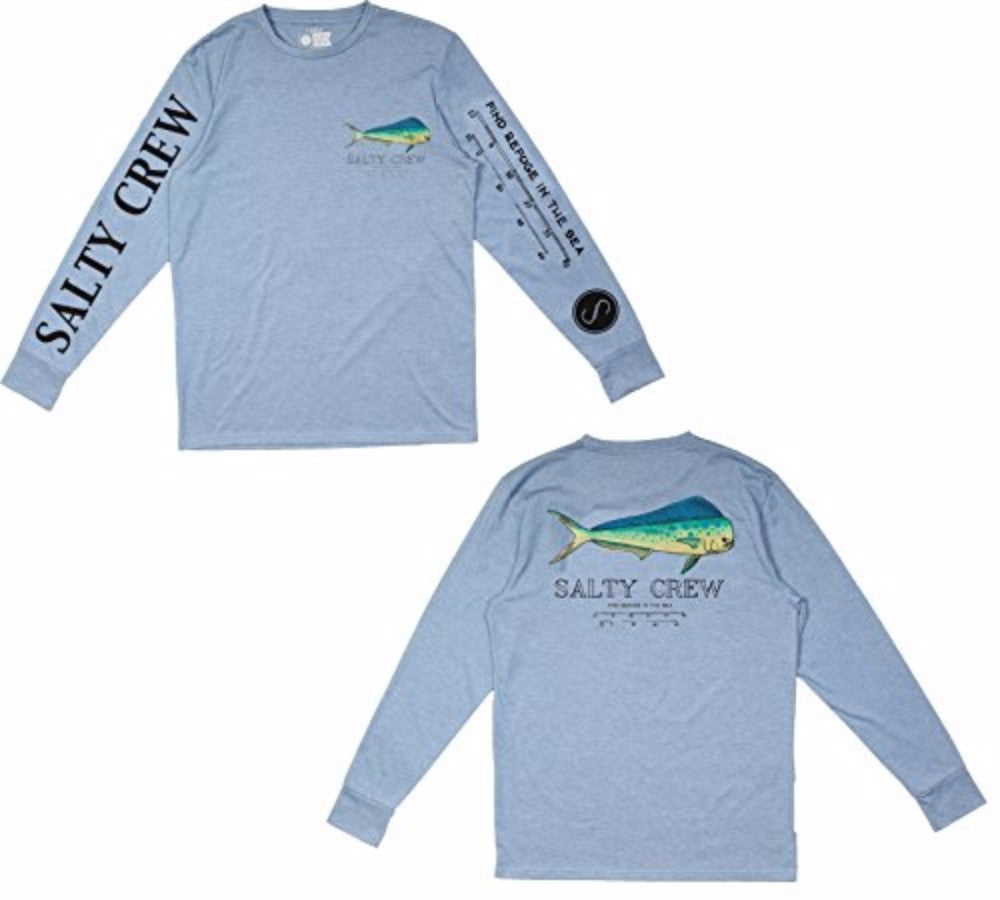 Salty Crew Angry Bull L/S Tech Tee Blue L