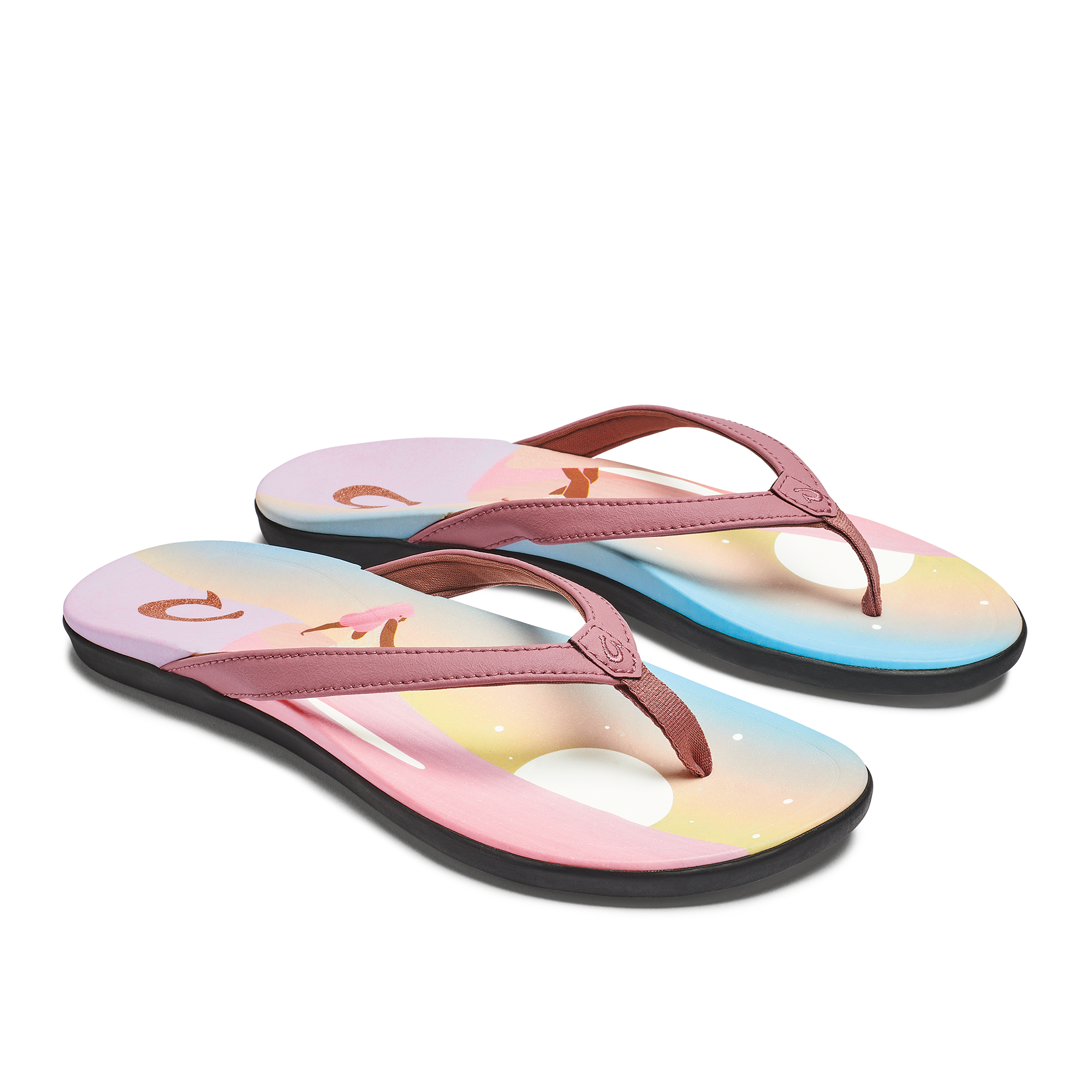 Olukai Ho Opio Pae Womens Sandal AV7Q-Ash Rose-Pae 6