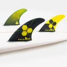 FCS 2 AM PC Tri-Fins Set Yellow L.