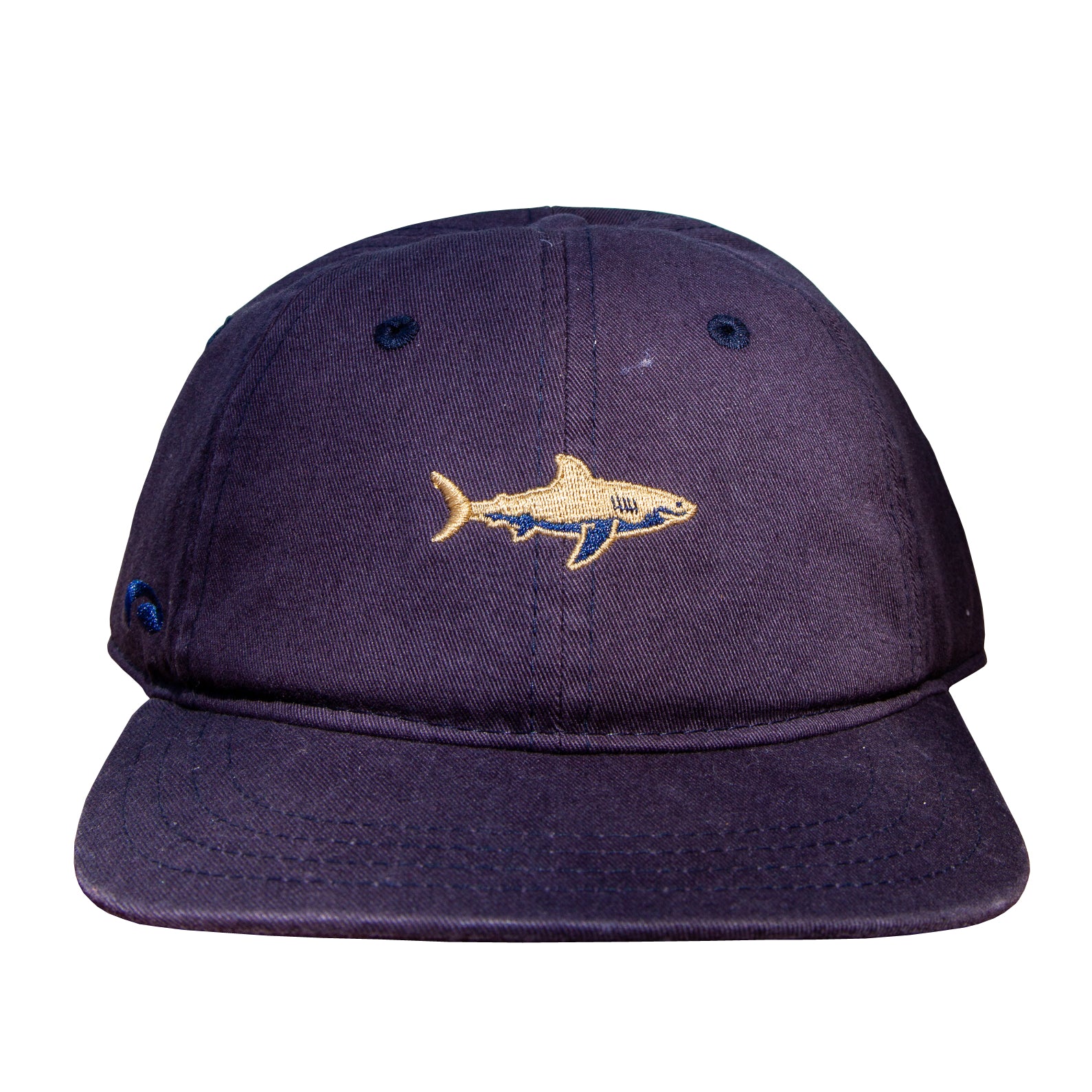 Island Water Sports Low Profile Shark Hat Navy/Gold OS