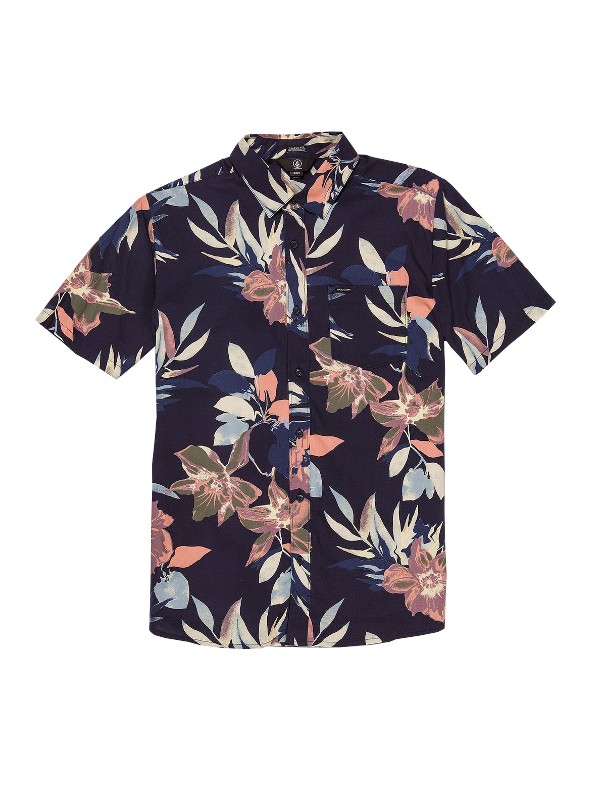 Volcom Marble Floral SS Woven NVY XL