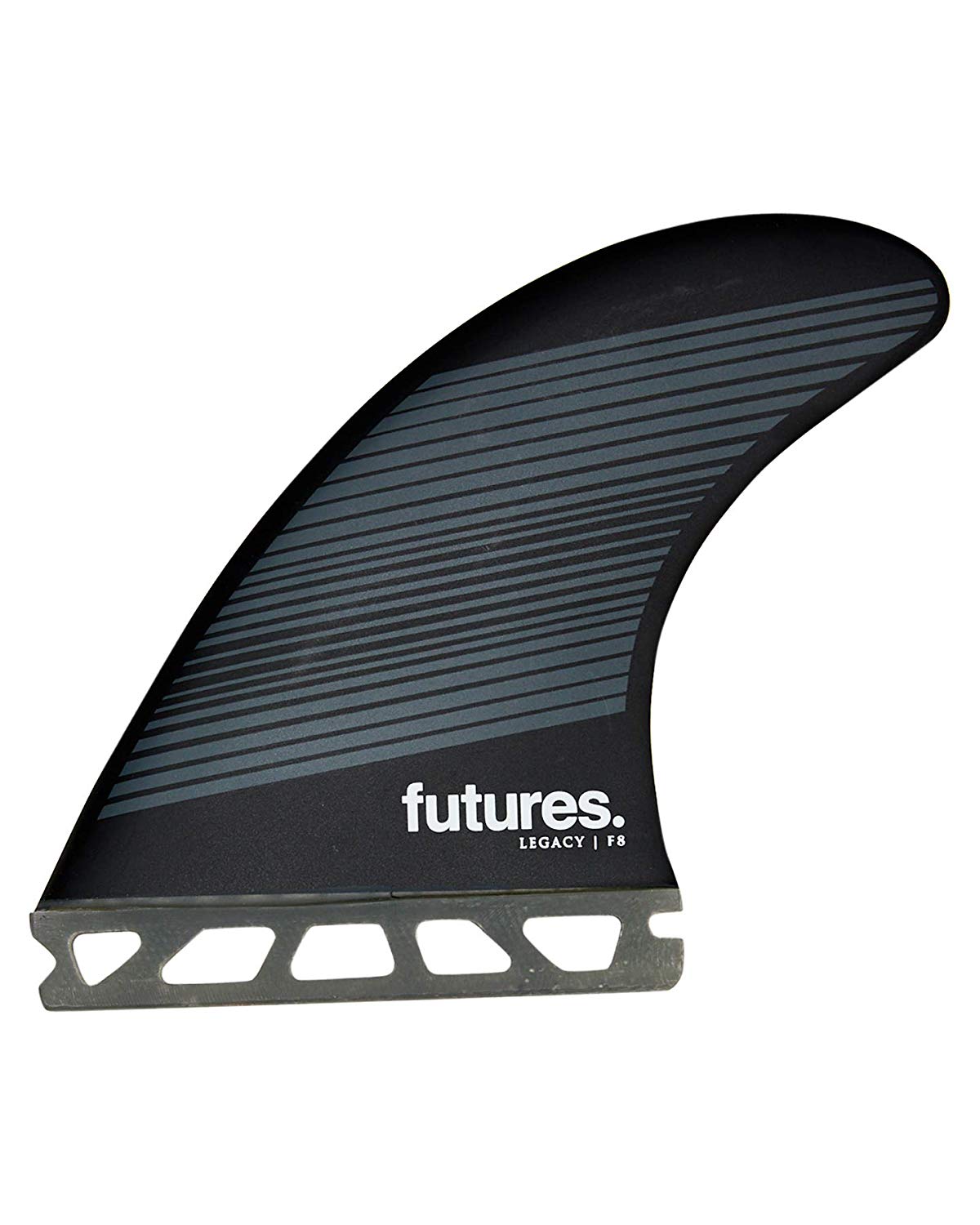 Future Fins F8 Legacy Thruster Fin Set Gray-Black L