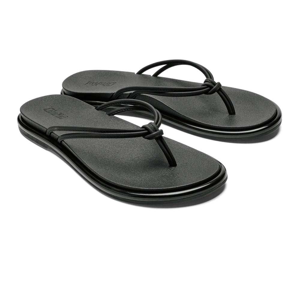Olukai Aka Womens Sandal 4040-Black-Black 10