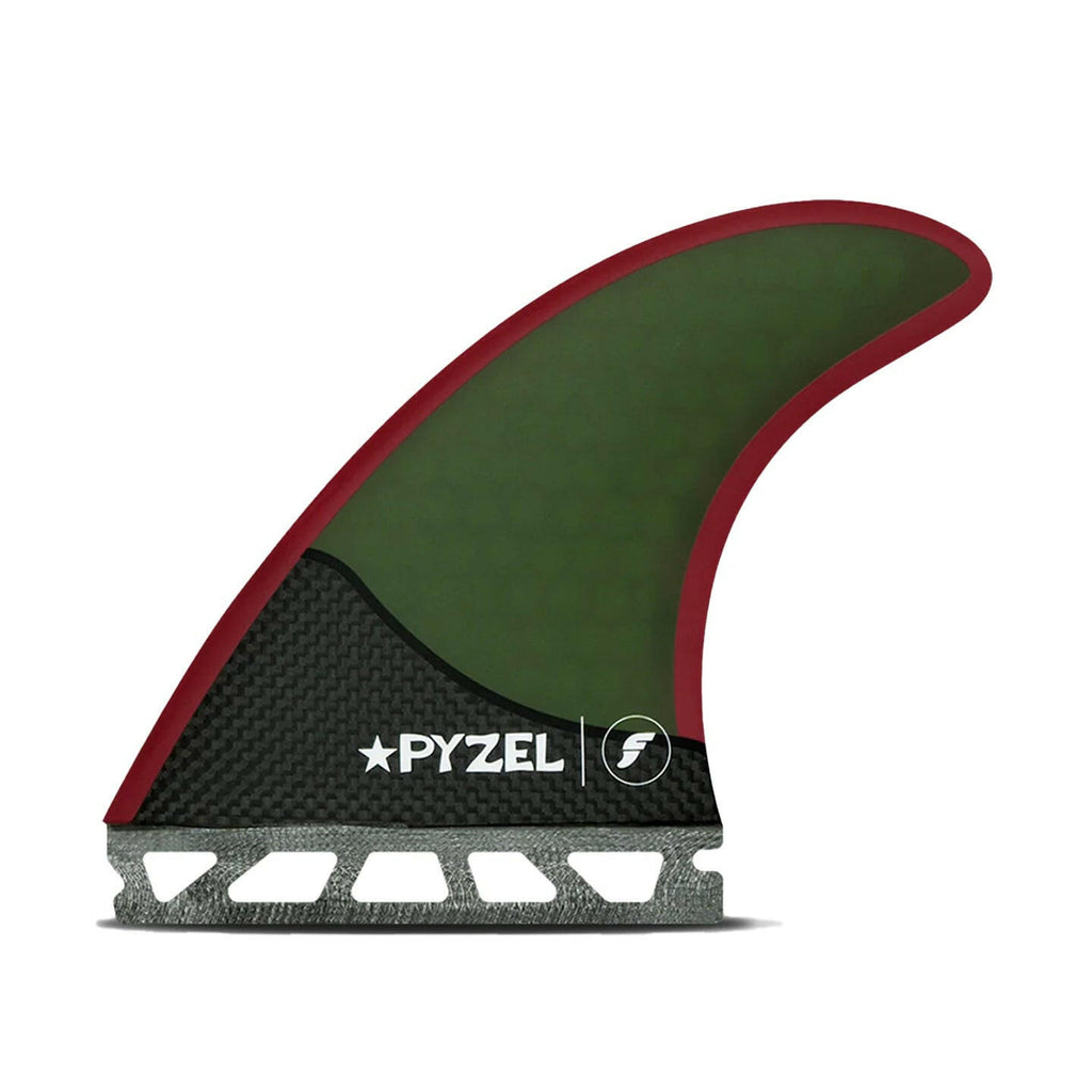 Futures Fins Pyzel Honeycomb-Carbon Thruster Fin Set Green-Red M