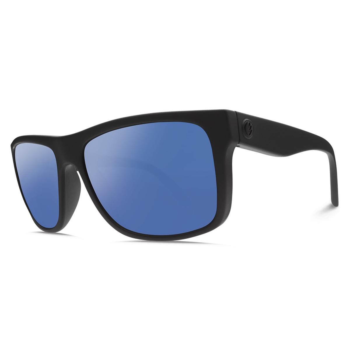 Electric Swingarm Sport Polarized Sunglasses Matte-Black Blue Square