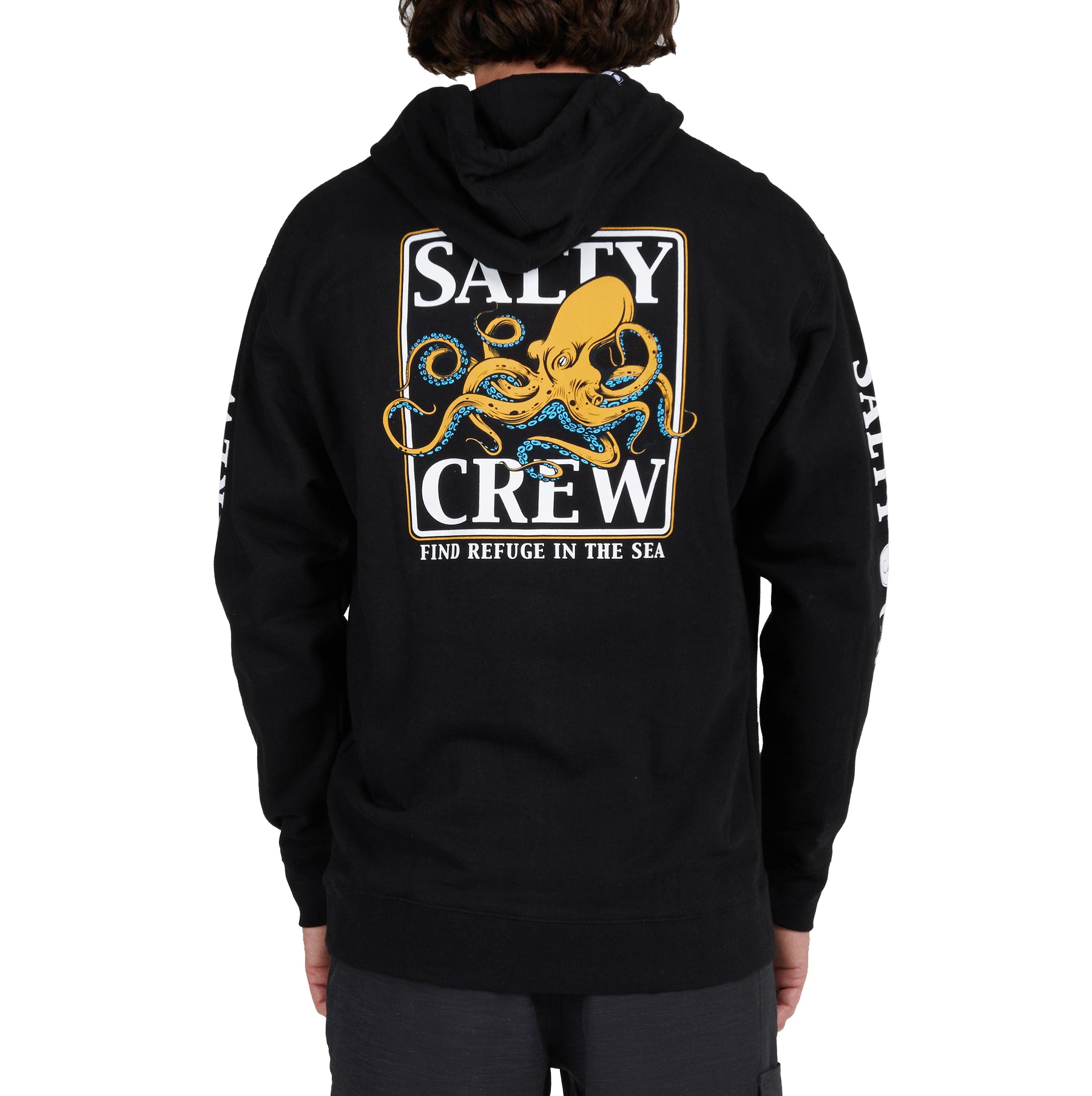 Salty Crew Ink Slinger Hood Fleece  Black L