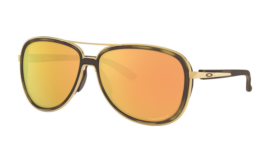 Oakley Split Time Sunglasses Tort/Gold Prizm Rose Gold Aviator