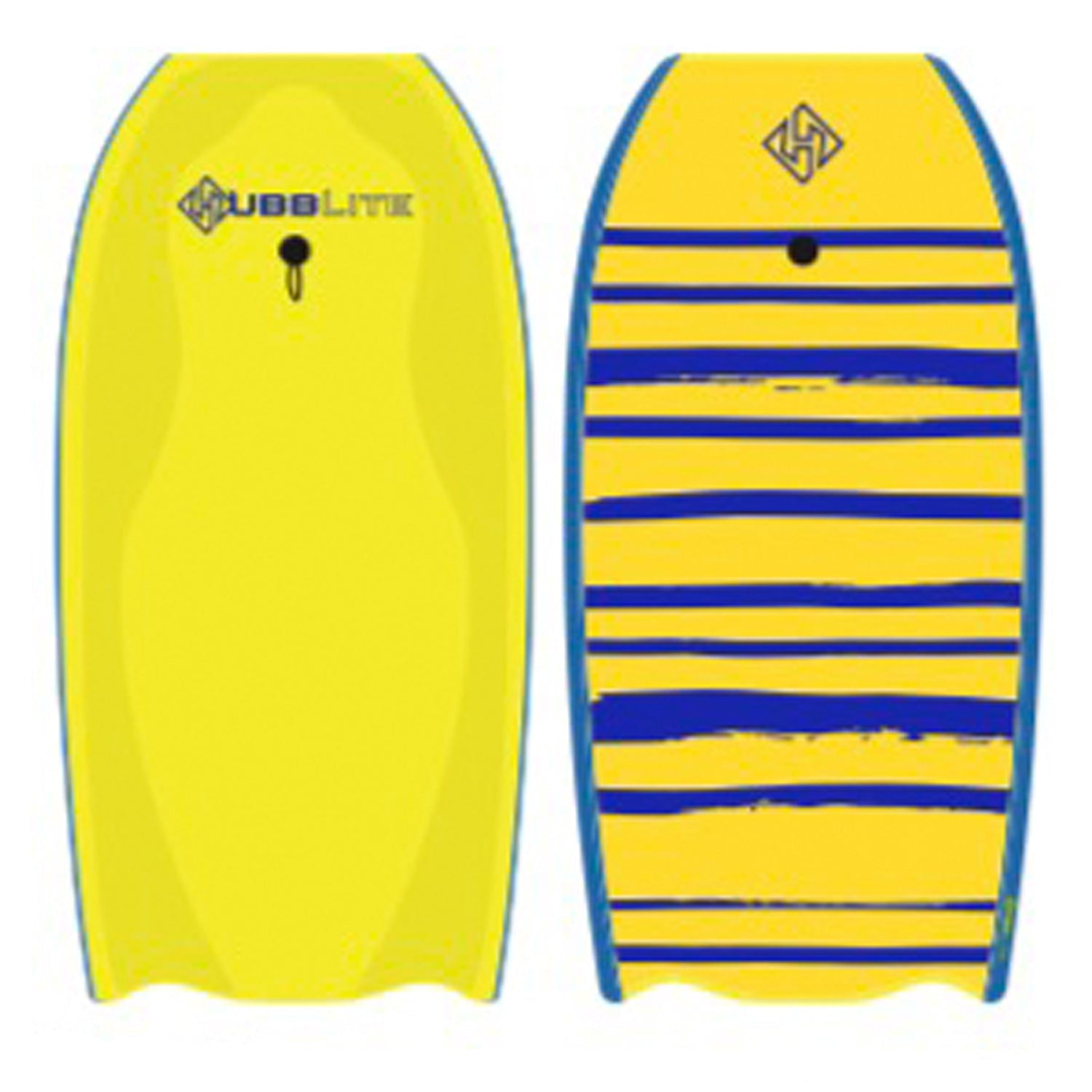 Hubboards Hubblite Bodyboard Yellow-Blue-Yellow 33in