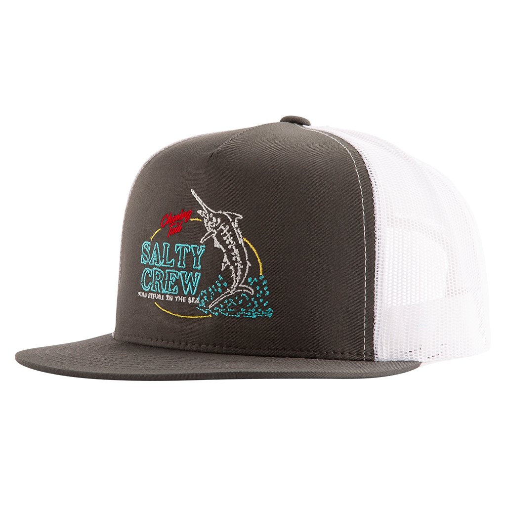 Salty Crew Fresh Catch Trucker Hat Charcoal-white OS