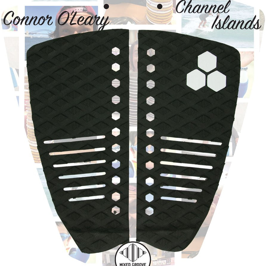 Channel Islands Surfboards Connor O'Leary Flat Traction Pad 2 Piece 001-Black