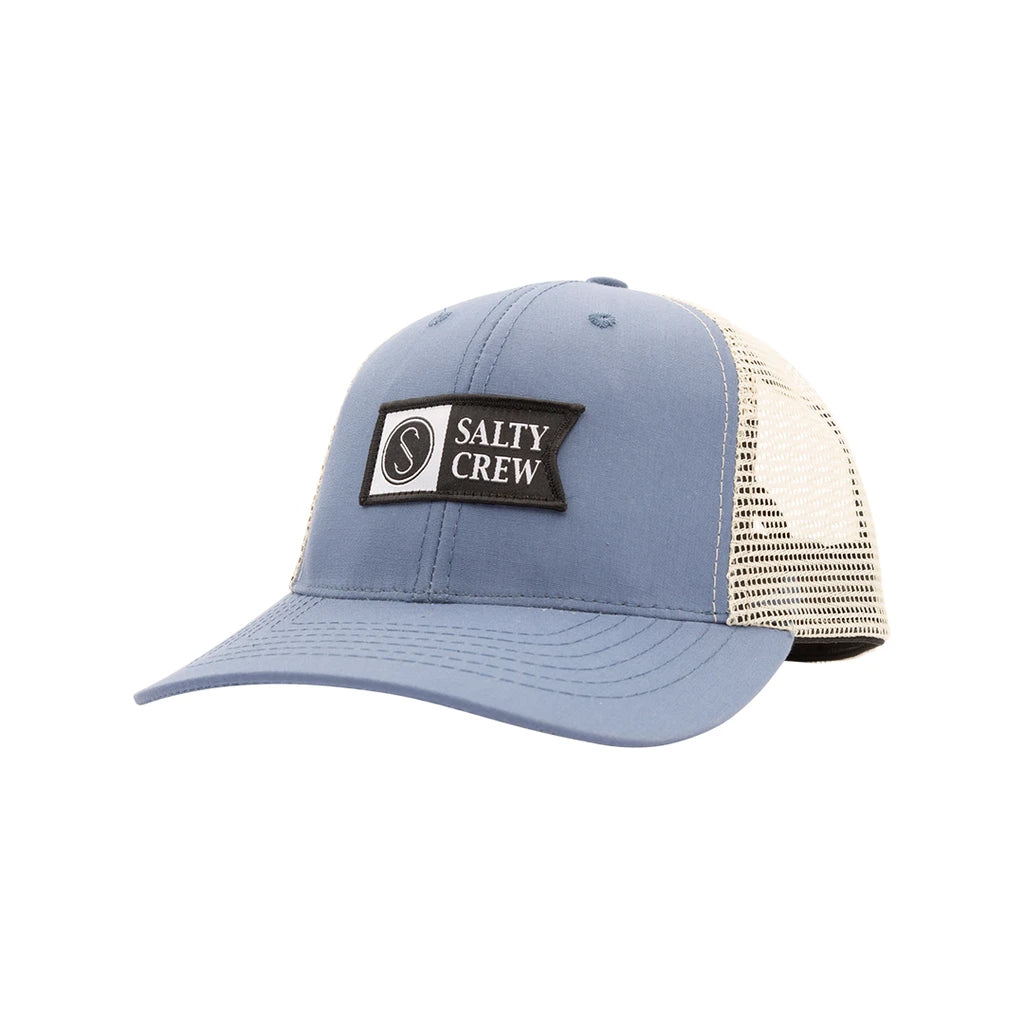 Salty Crew Pinnacle  Boys Retro Trucker Hat Slate/OffWhite One size