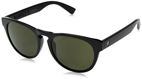 Electric Nashville XL Polarized Sunglasses Gloss-Black Ohm-Grey Round