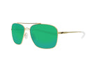 Costa Del Mar Canaveral Sunglasses Shiny Gold Green Mirror 580P