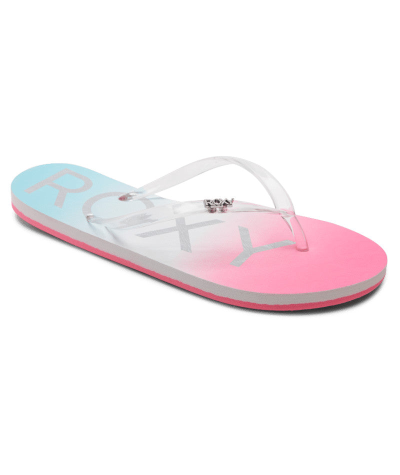 Roxy Viva Jelly Womens Sandal WCQ-White-Crazy Pink-Turquoise 10