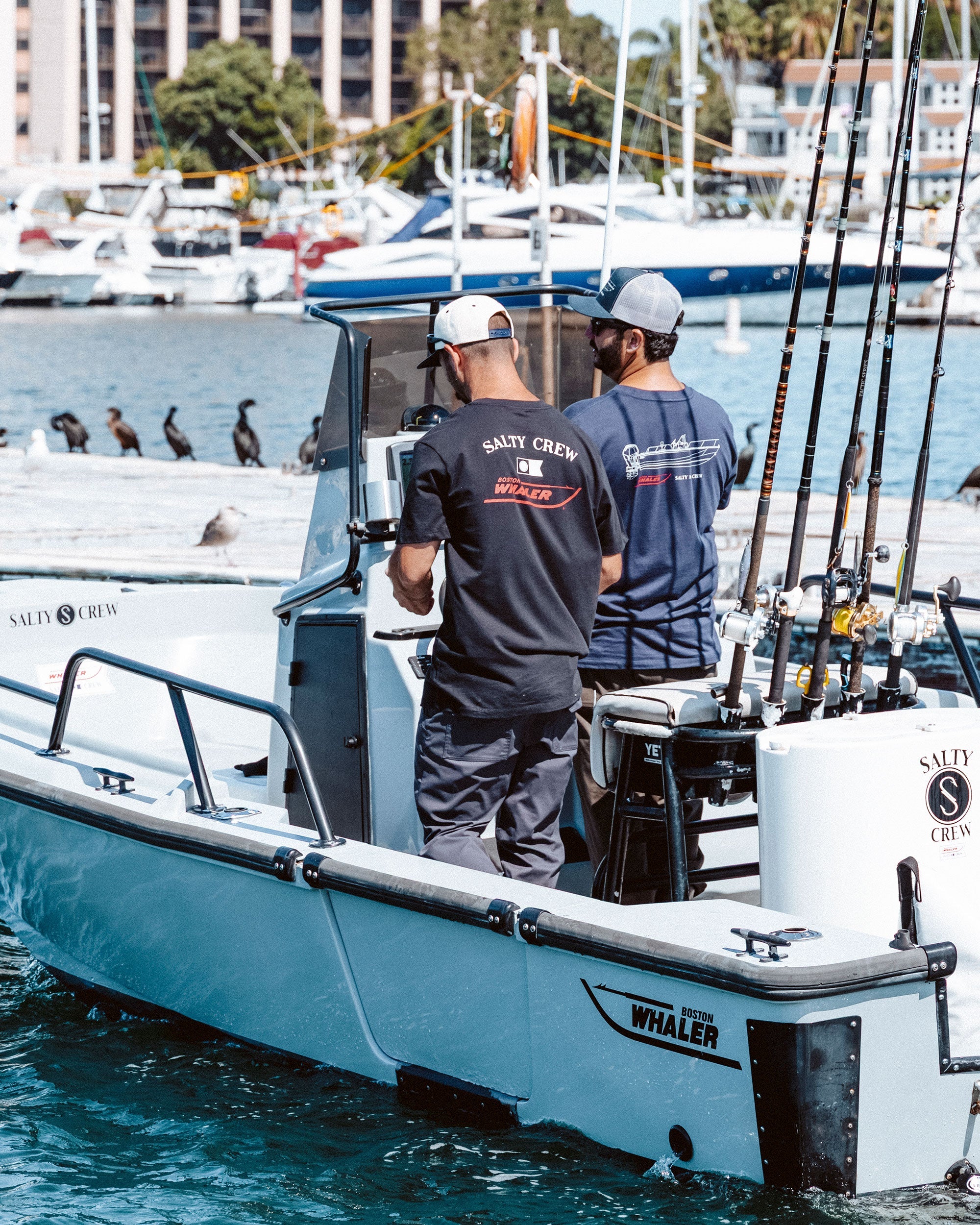 Salty Crew Whaler Schematics SS Tee Navy M