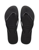 Havaianas Slim Glitter 2 Womens Sandal 4057-Black-Dark Grey 9