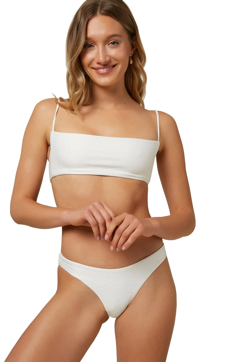 O'Neill Saltwater Solids Textured Bralette Top White L