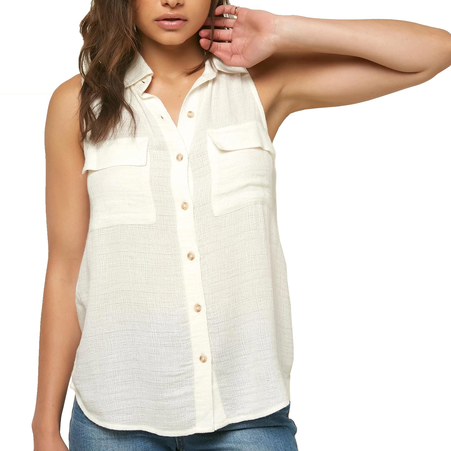 O'neill Anada Woven Top WWH-White S