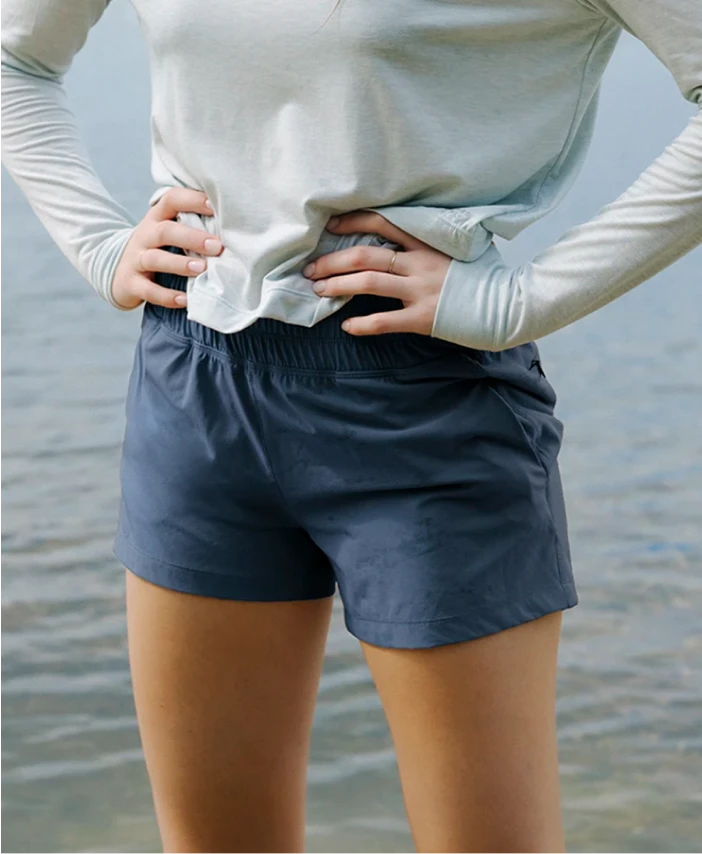 Free Fly Women's Pull-On Breeze Short Storm Cloud L