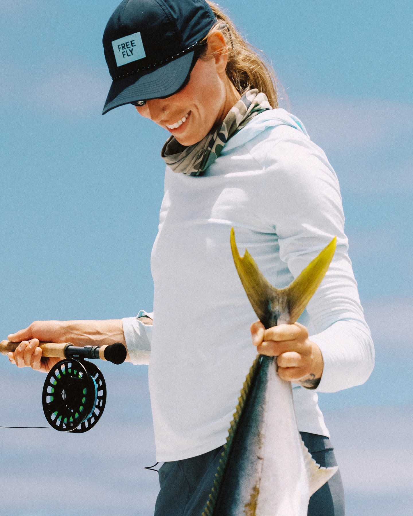 Free Fly Women's Bamboo Shade Hoodie II Canopy Print Fig S