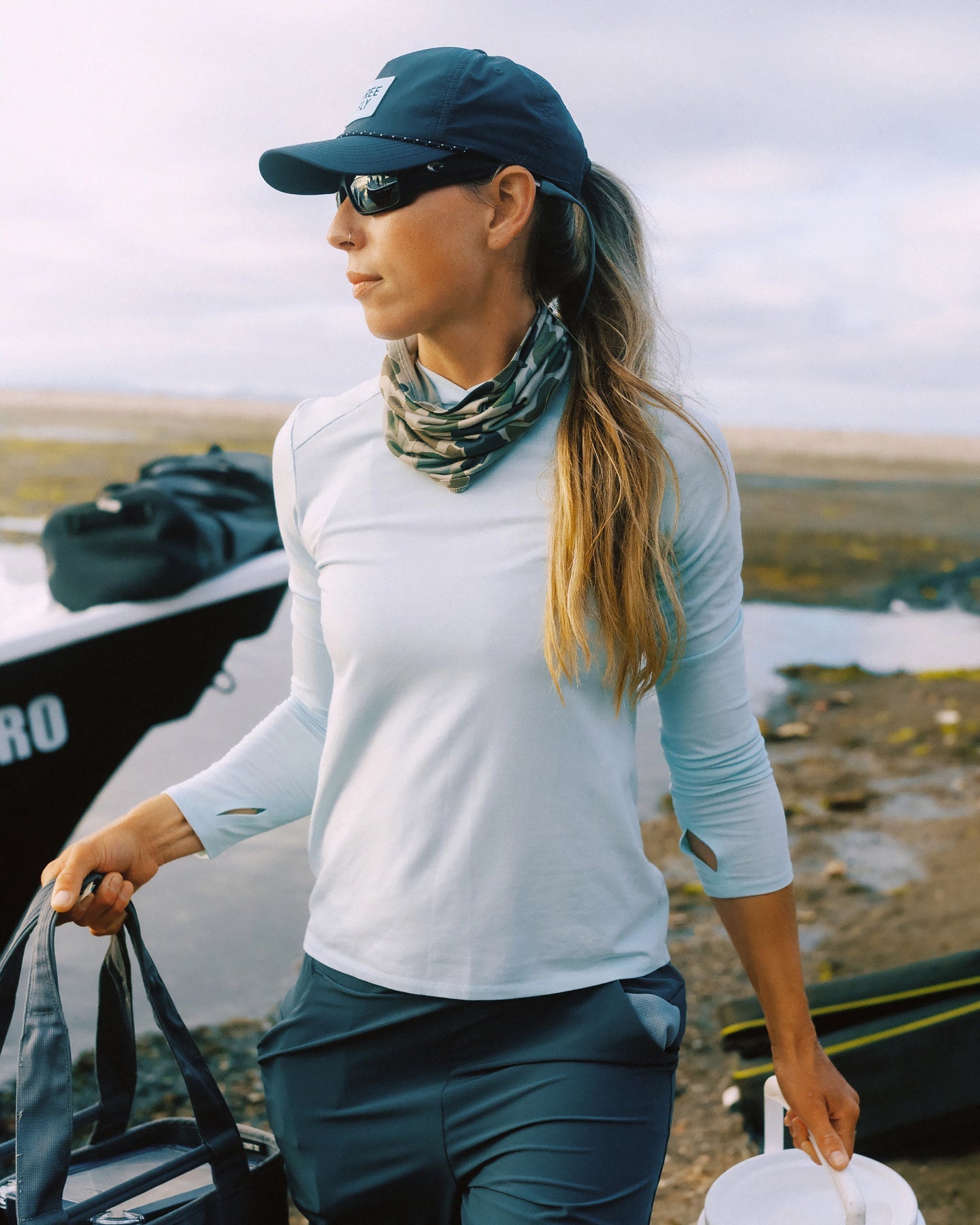 Free Fly Women's Bamboo Shade Hoodie II Canopy Print Fig L