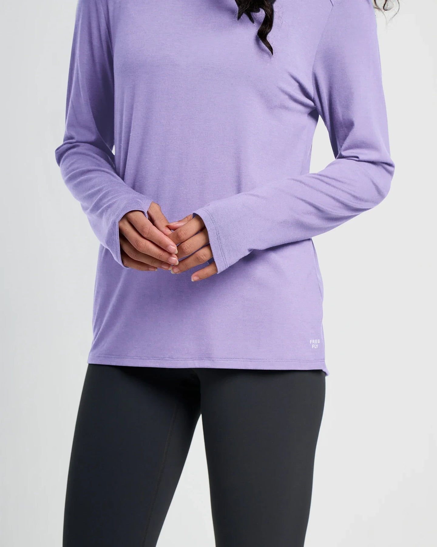 Free Fly Women's Bamboo Shade Long Sleeve II 656-Bright Lavender S