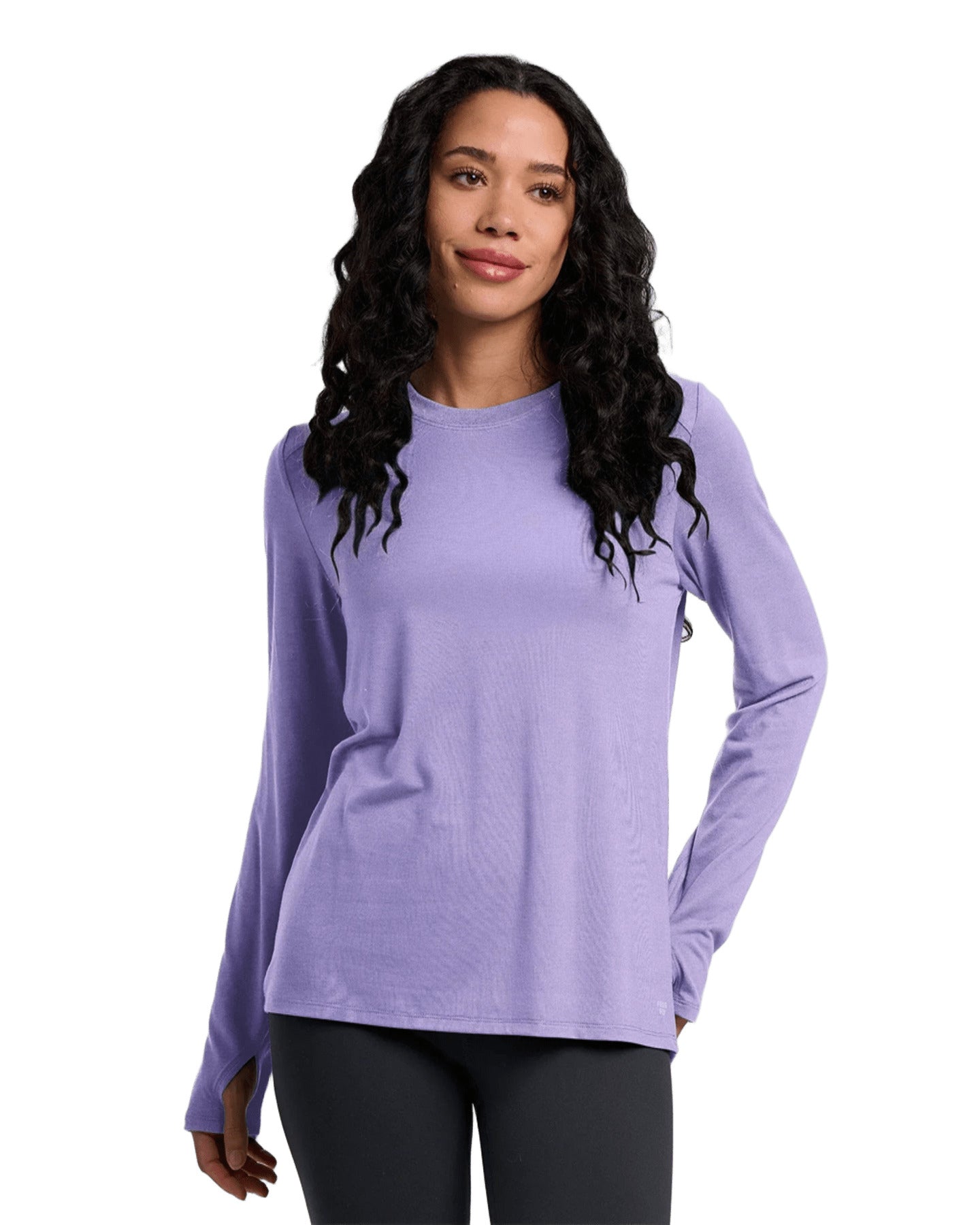 Free Fly Women's Bamboo Shade Long Sleeve II 656-Bright Lavender L