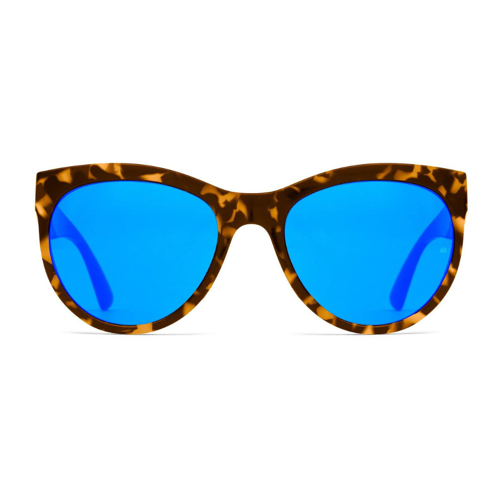 Otis Aerial Polarized Sunglasses MatteHoneyTort MirrorBlue