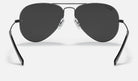 Ray Ban Aviator Large Metal Polarized Sunglasses Black Black Aviator