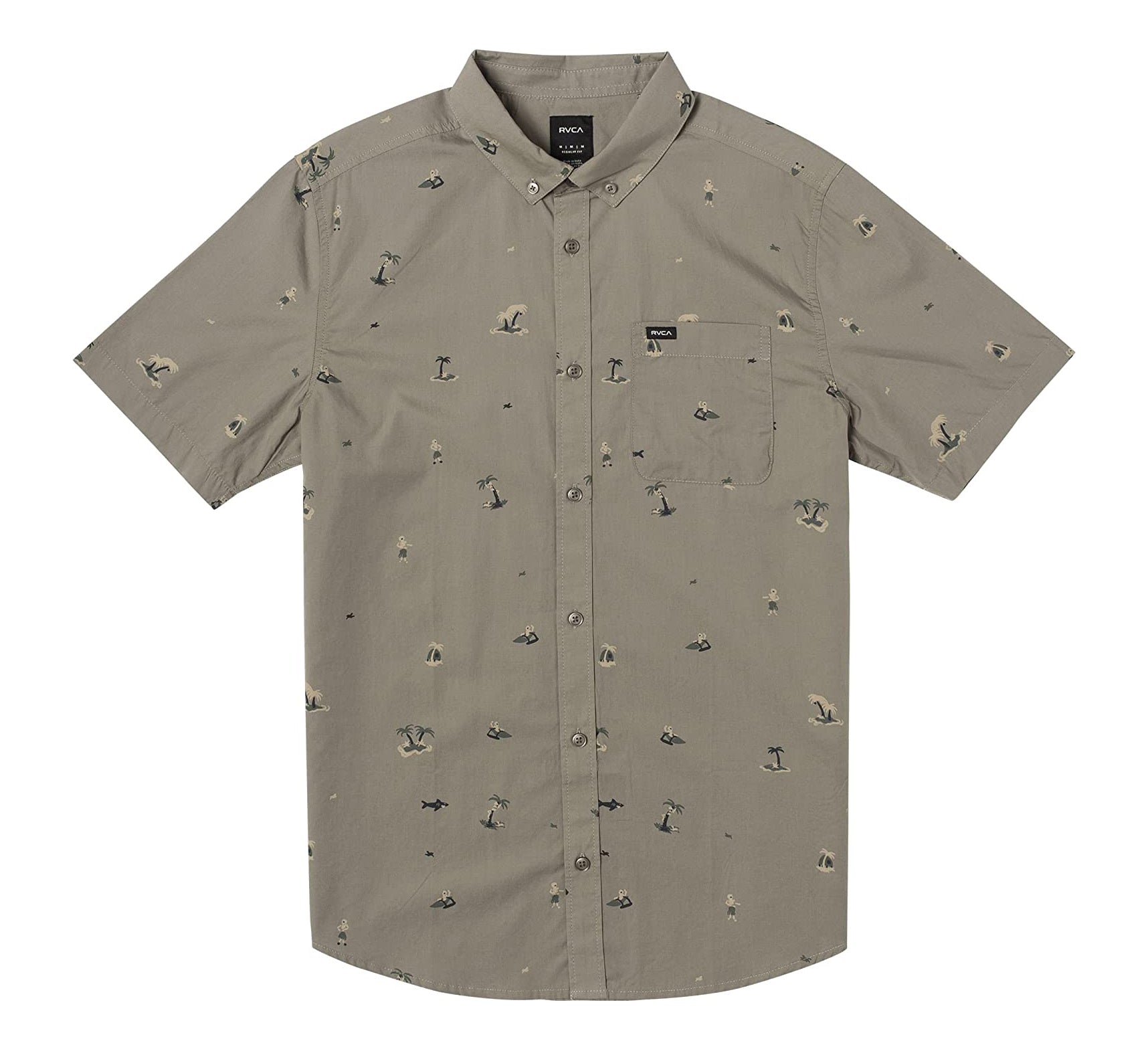 RVCA  Tropicalia Short Sleeve Woven Shirt ALO XL