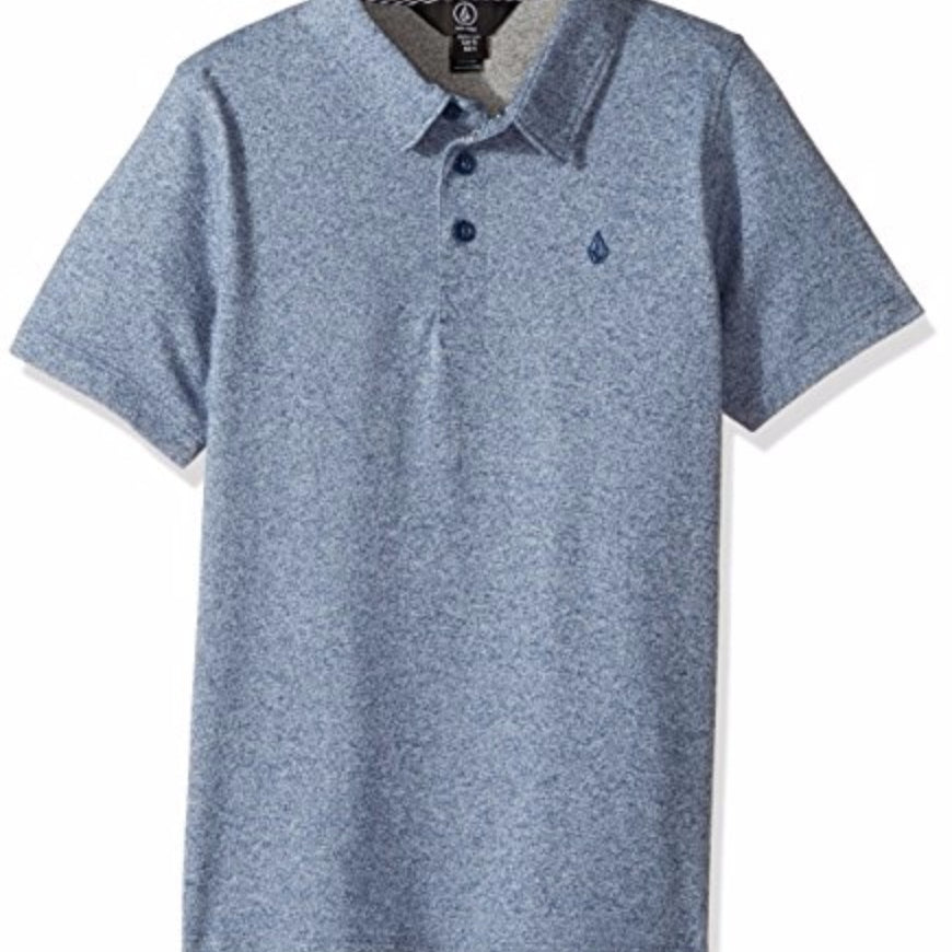 Volcom Wowzer Short Sleeve Kids Polo Shirt SMB-SmokeyBlue 5