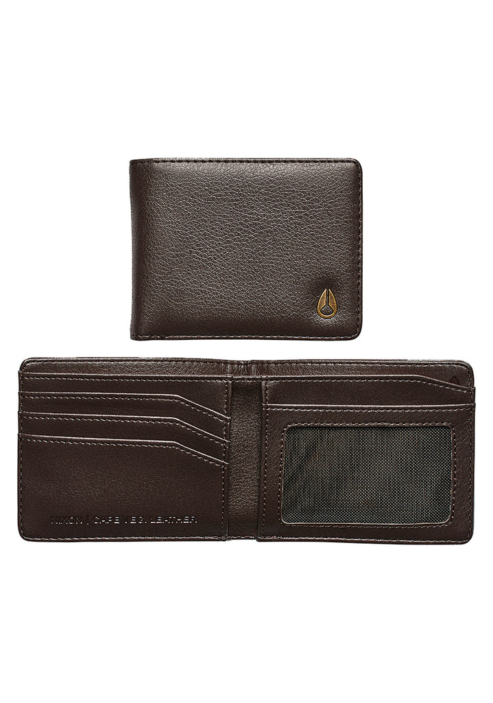 Nixon Cape Vegan Leather Wallet 400-Brown