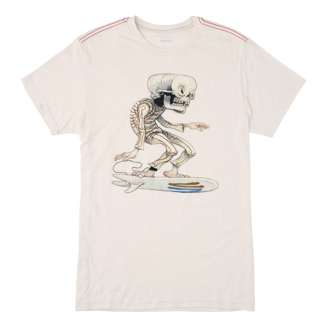 RVCA Skull Surfer Tee ANW-AntiqueWhite S