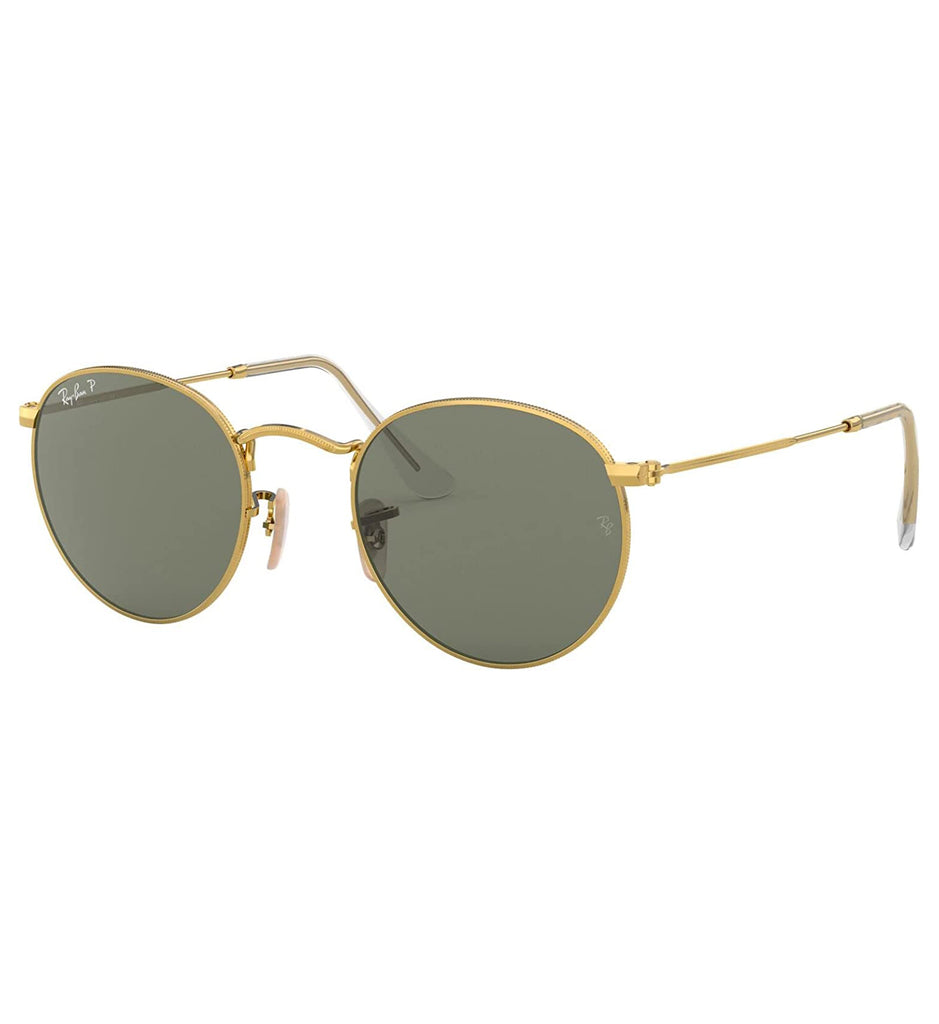 Ray Ban Round Metal Polarized Sunglasses Gold PolarGreen Round